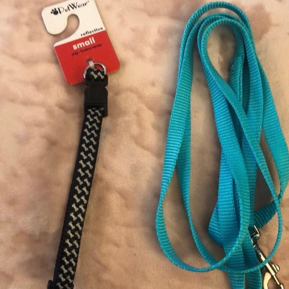 🌸Ⓜ️✔️Petwear brand Dog Collar and Leash Bundle NWT, matching set, pet